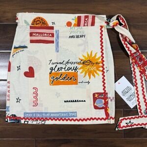 Never Fully Dressed Women's Size US 8 Patterned Poema Jaspre Wrap Mini Skirt